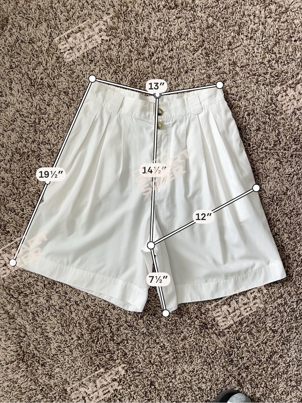OUTBACK RED | Vintage White Pleated High-Waisted Shorts Sz 10 - Picture 11 of 11